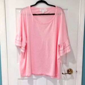 French Laundry pink 100% cotton tee